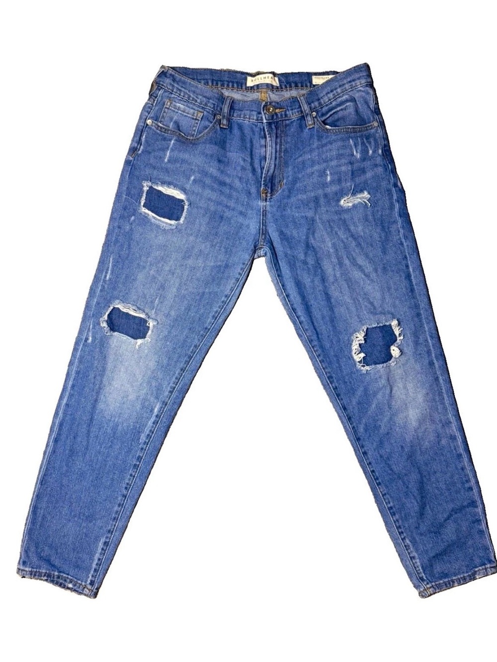 Bullhead Juniors Boyfriend Jeans
Size 9 Blue Skinny Distressed Stone